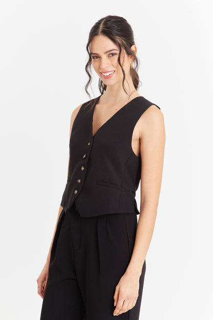 Gilet Básico Ajustable Negro Nicopoly