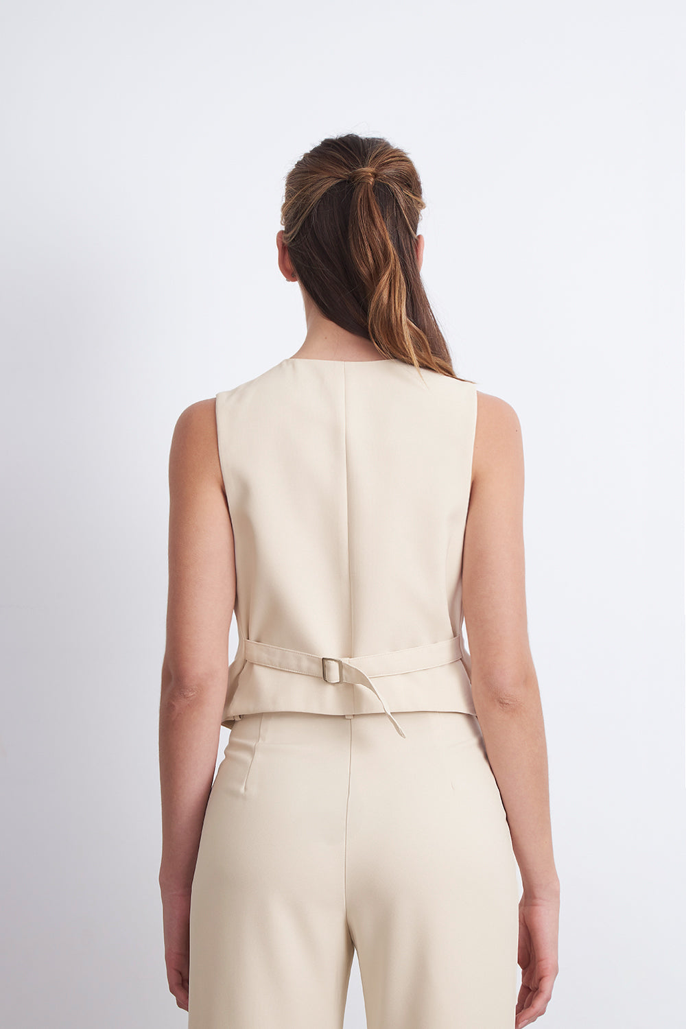 Gilet Básico Ajustable Beige