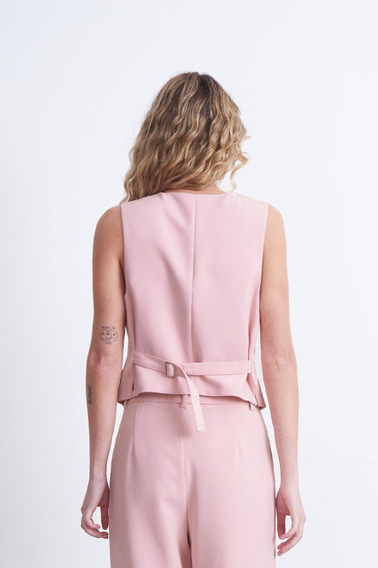Gilet Básico Ajustable Rosado