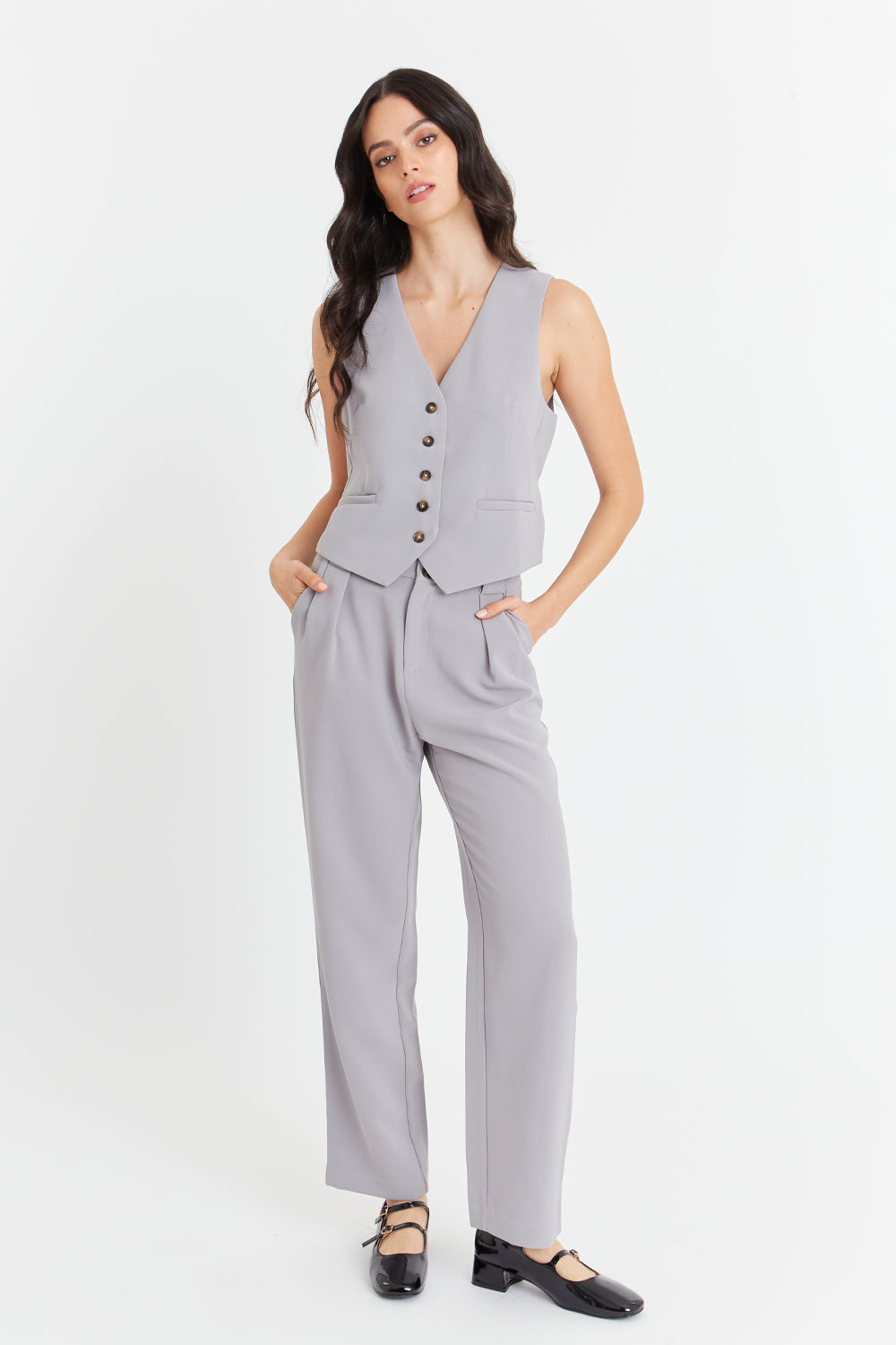 Gilet Básico Gris Nicopoly