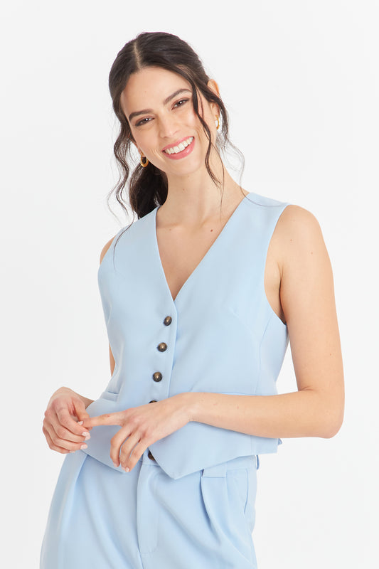 Gilet Básico Celeste Nicopoly