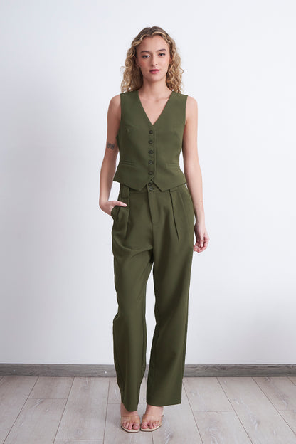 Gilet Básico Ajustable Oliva
