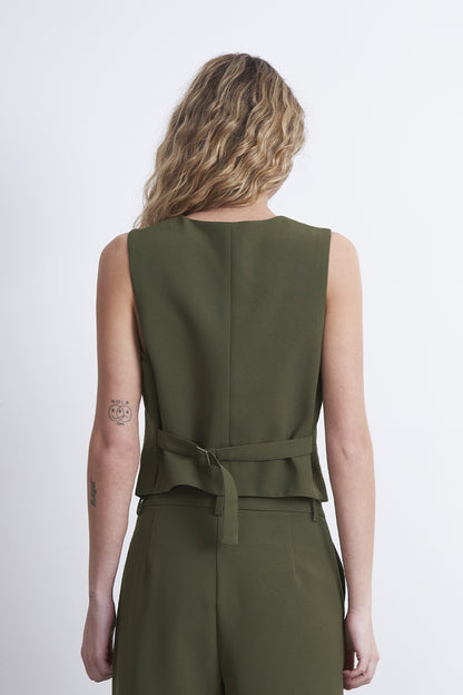 Gilet Básico Ajustable Oliva