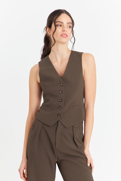 Gilet Básico Café Nicopoly