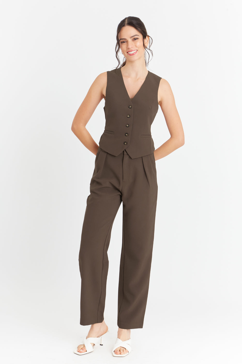 Gilet Básico Café Nicopoly