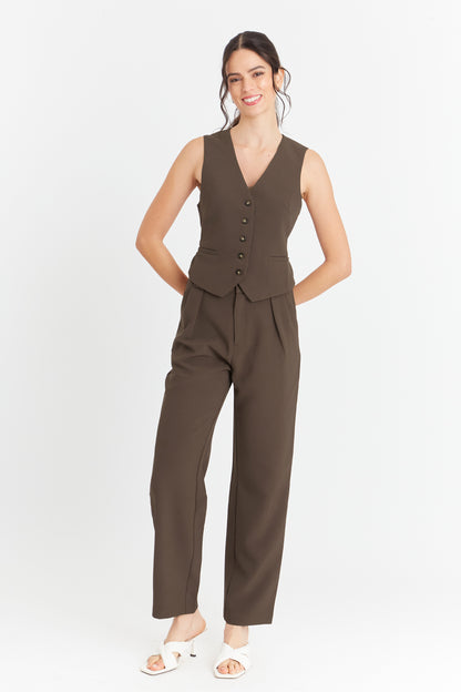 Gilet Básico Café Nicopoly