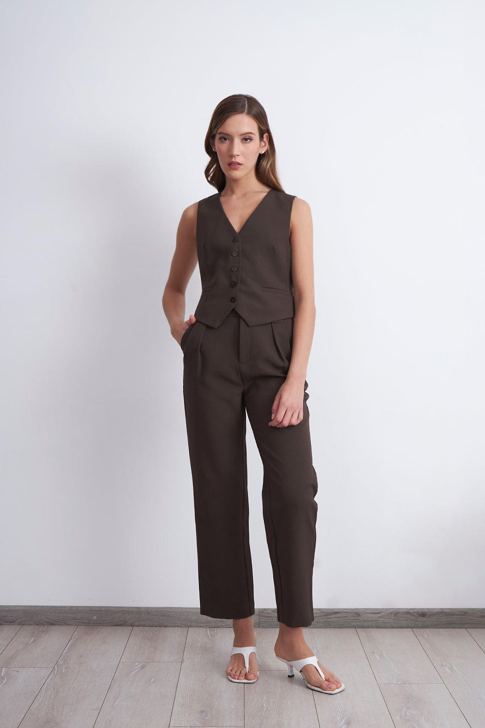 Gilet Básico Ajustable Mocca