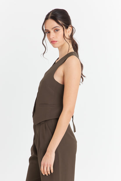 Gilet Básico Café Nicopoly