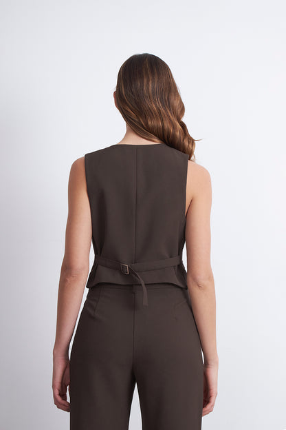 Gilet Básico Ajustable Mocca
