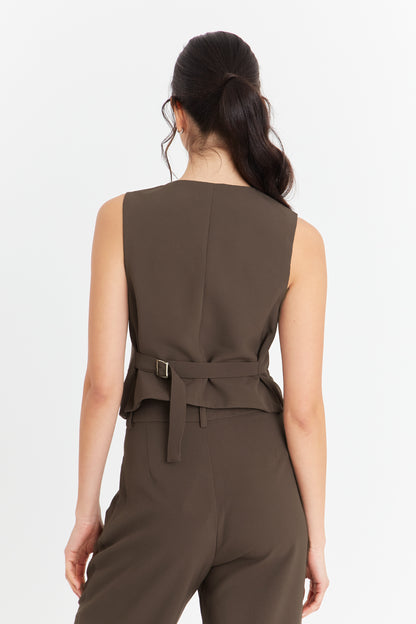 Gilet Básico Café Nicopoly