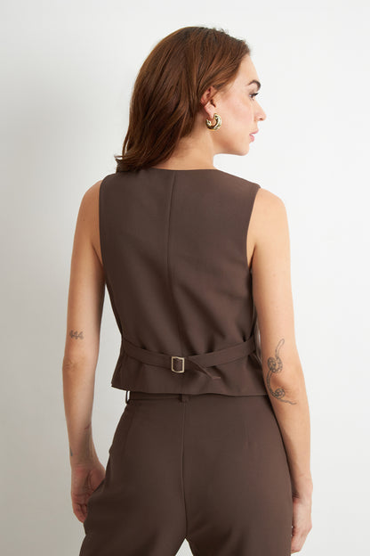 Gilet Básico Ajustable Mocca