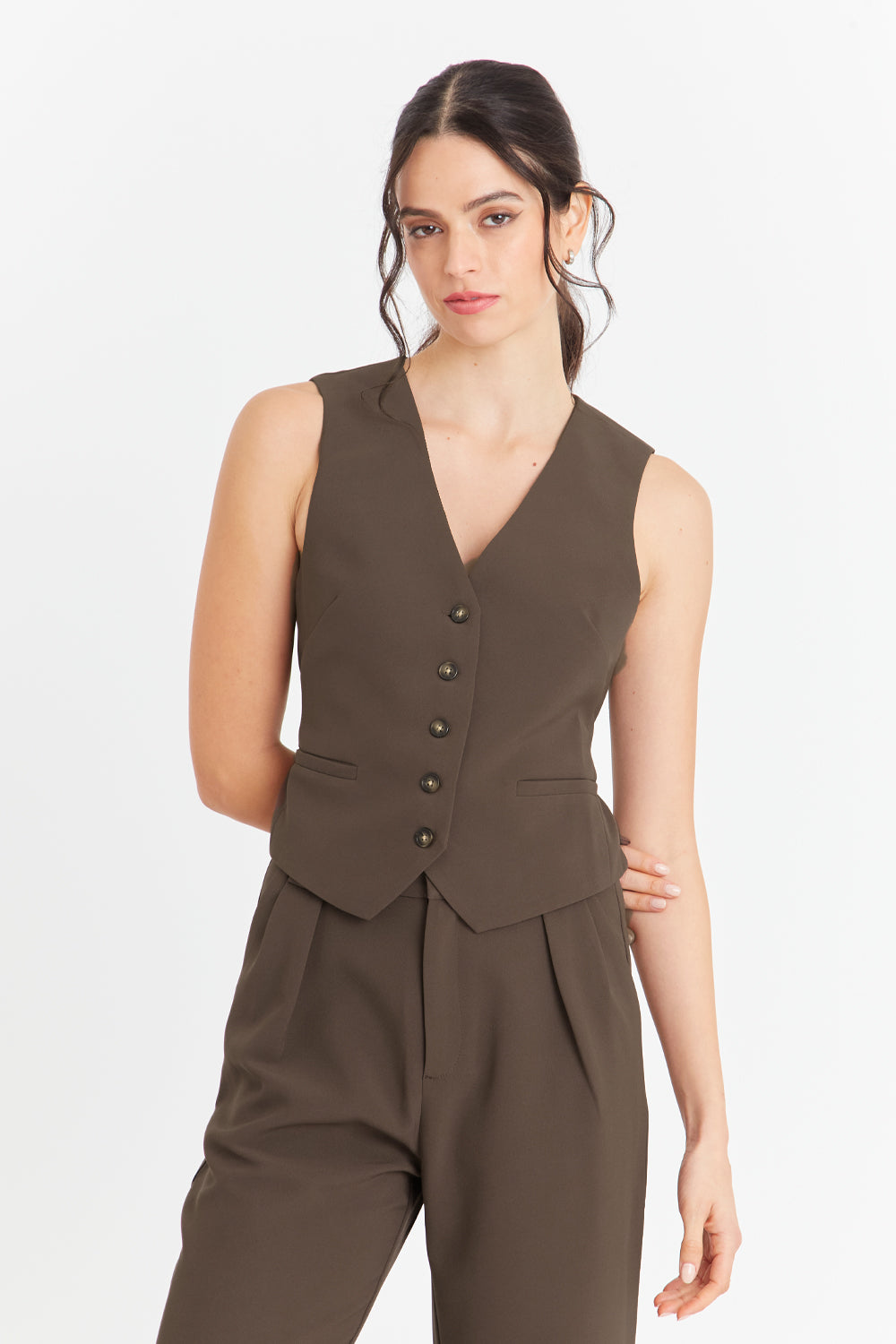 Gilet Básico Café Nicopoly