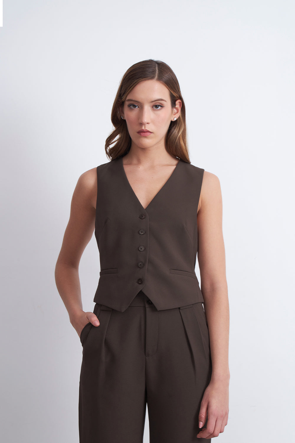 Gilet Básico Ajustable Mocca