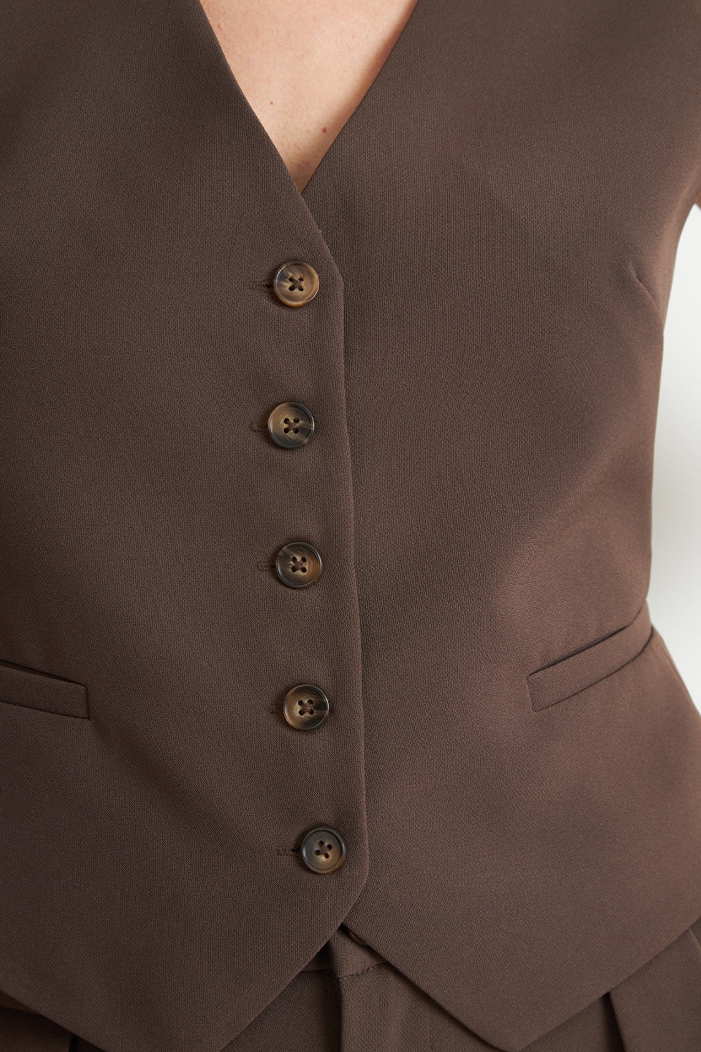 Gilet Básico Ajustable Mocca