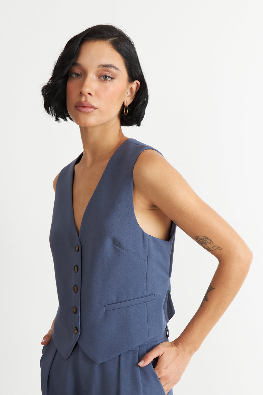 Gilet Básico Ajustable Azul