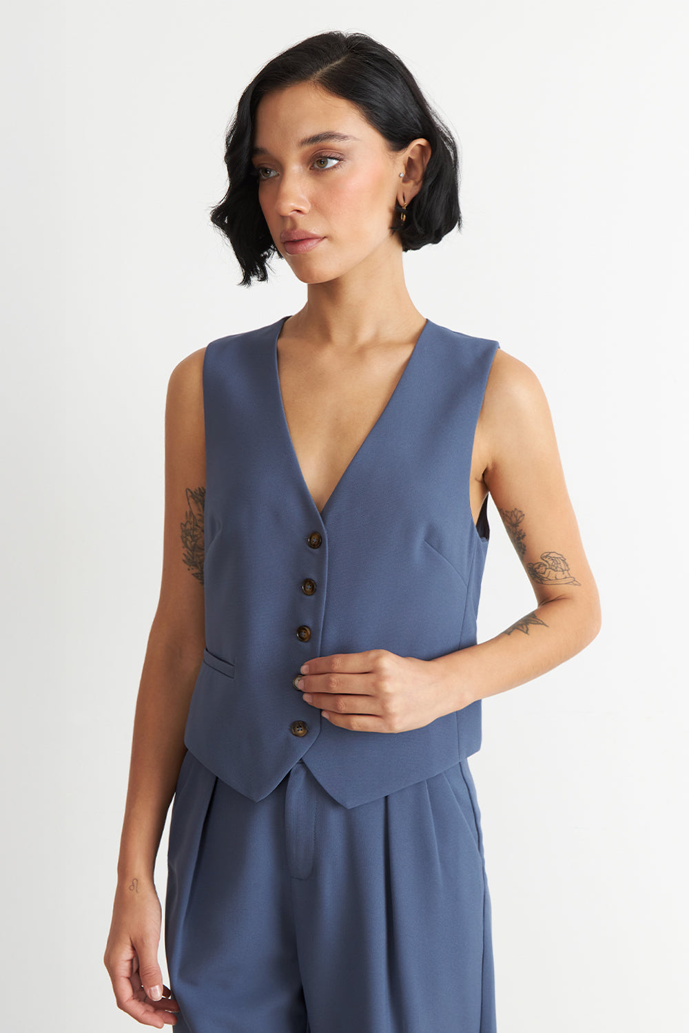 Gilet Básico Ajustable Azul