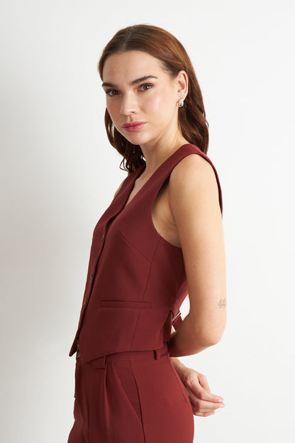 Gilet Básico Ajustable Óxido