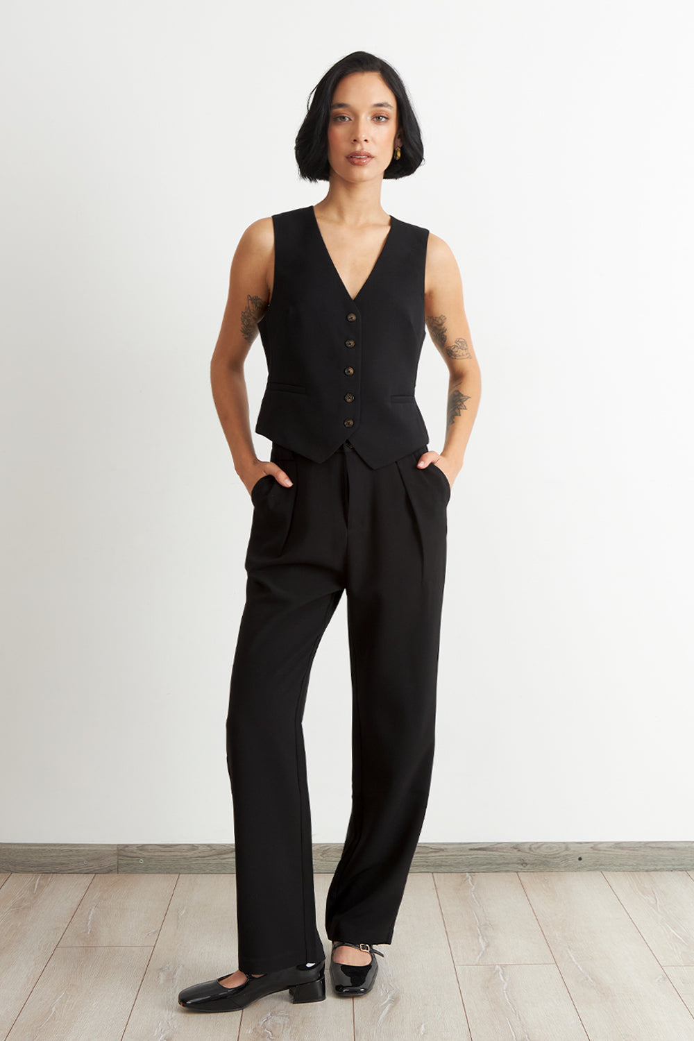 Gilet Básico Ajustable Negro