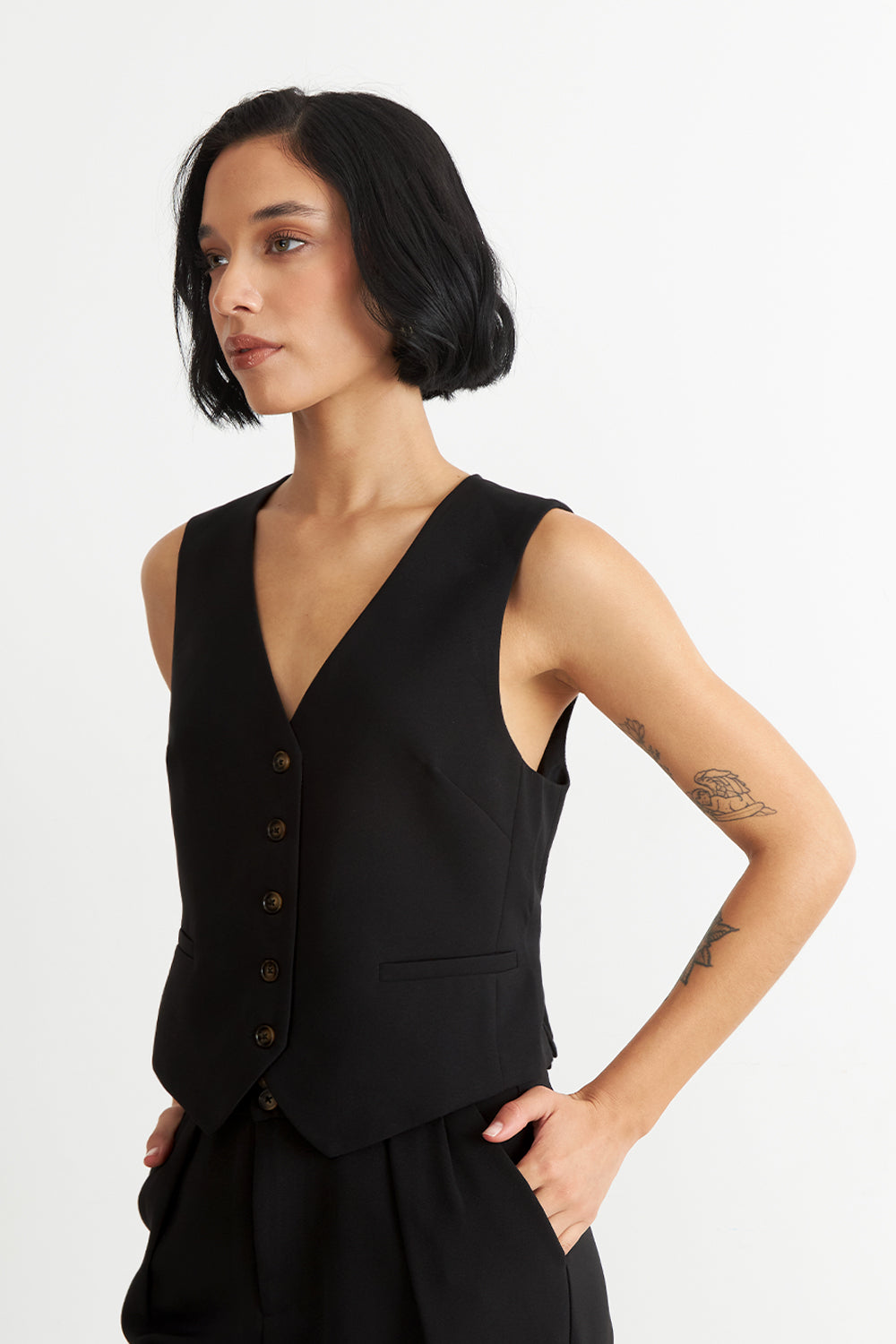 Gilet Básico Ajustable Negro