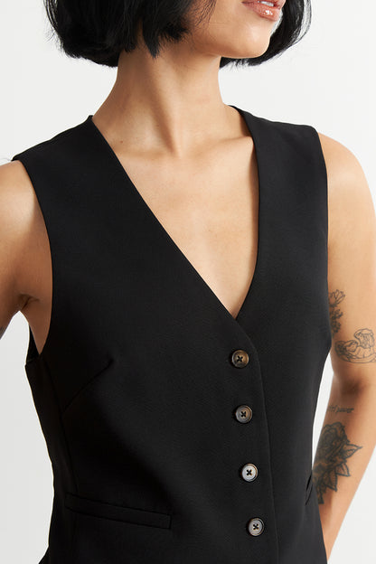 Gilet Básico Ajustable Negro