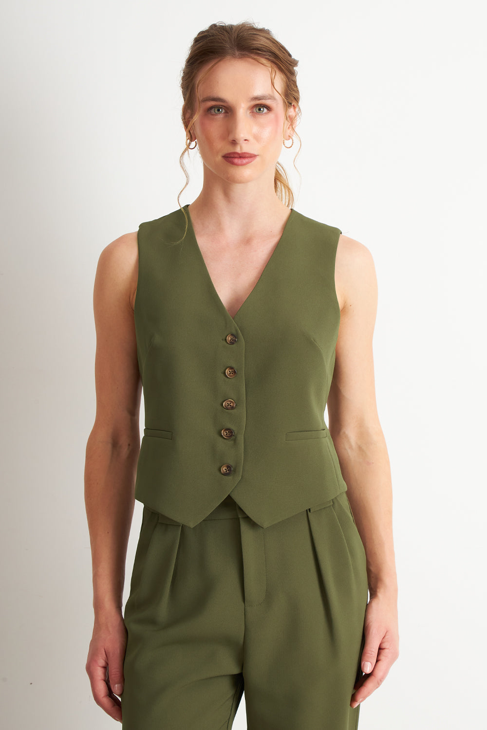 Gilet Básico Ajustable Oliva