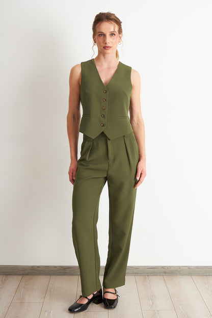 Gilet Básico Ajustable Oliva