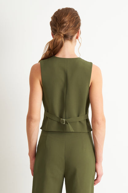 Gilet Básico Ajustable Oliva