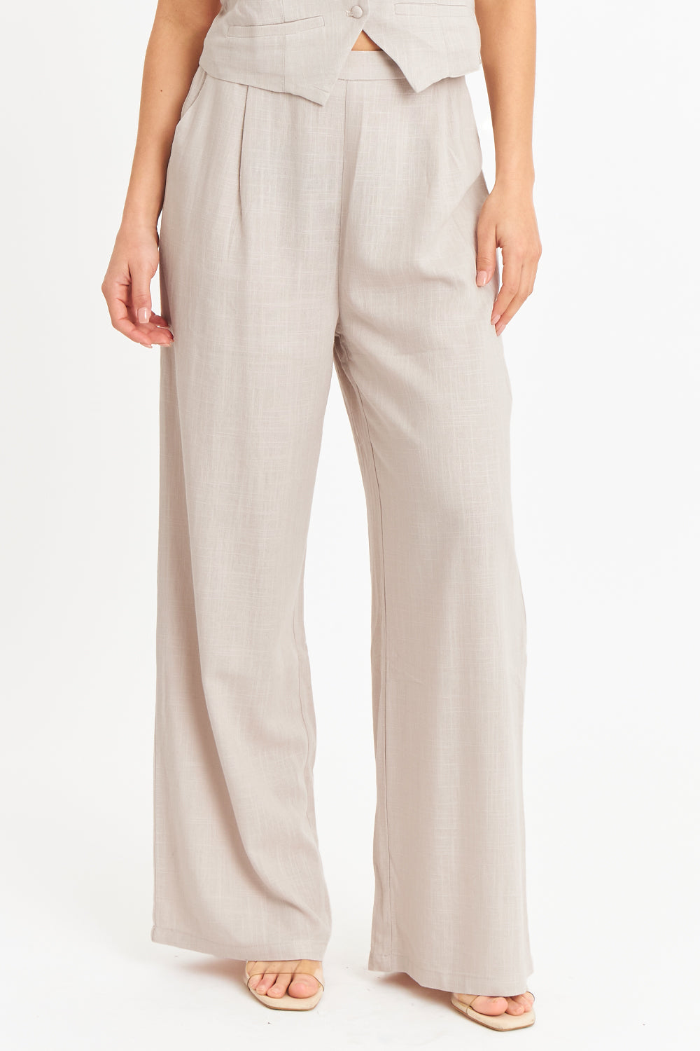 Pantalón Mezcla Lino Khaki