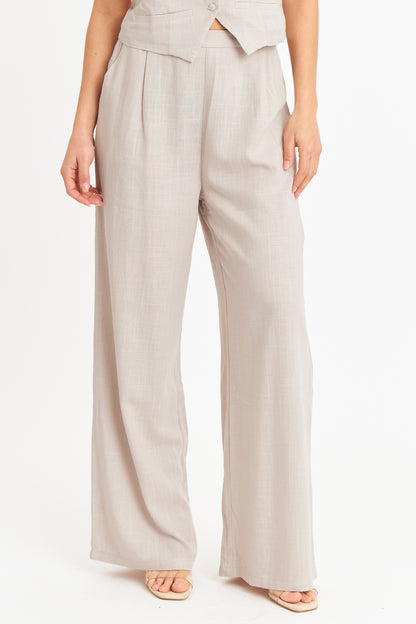 Pantalón Mezcla Lino Khaki