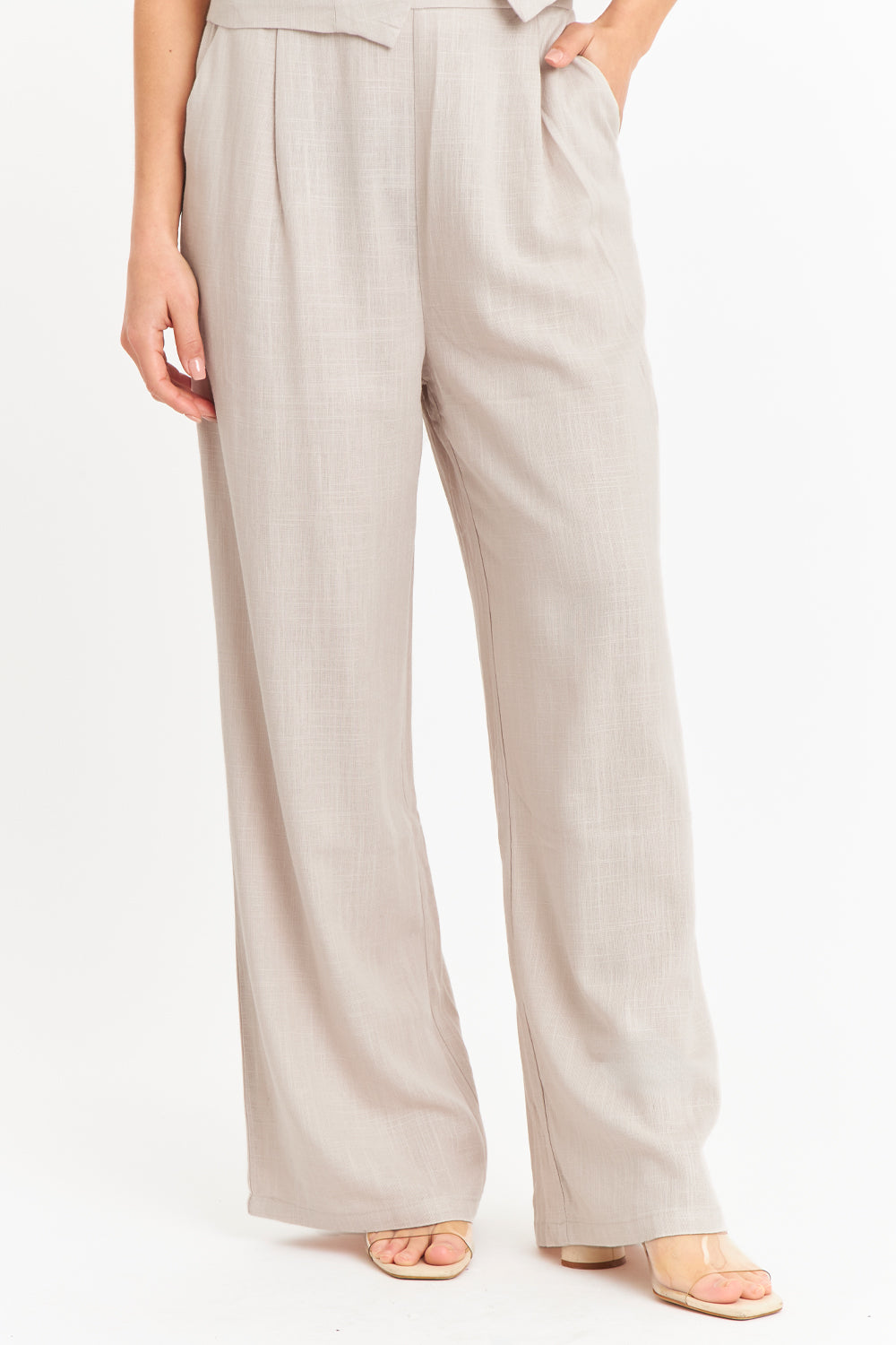 Pantalón Mezcla Lino Khaki