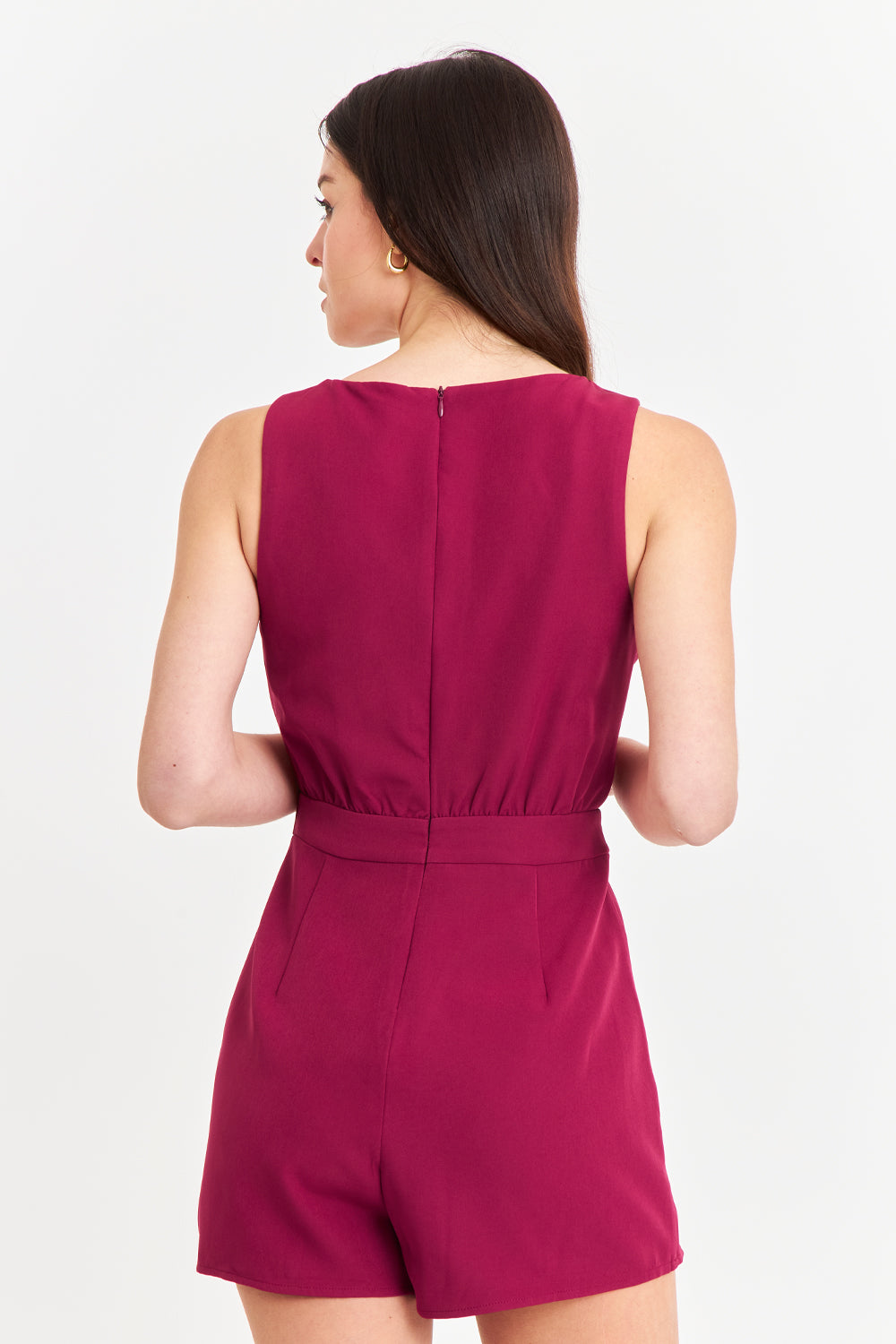 Enterito Escote Cruzado Burdeo