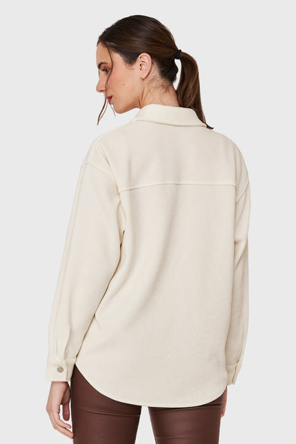 Sobrecamisa Tipo Pana Broches Blanco
