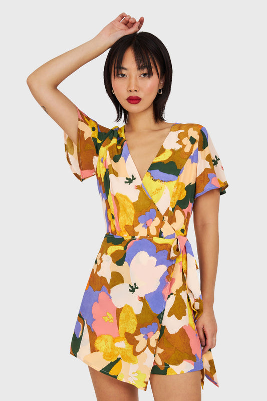 Enterito Corto Flores Lazo Lila