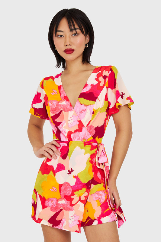 Enterito Corto Flores Lazo Naranjo