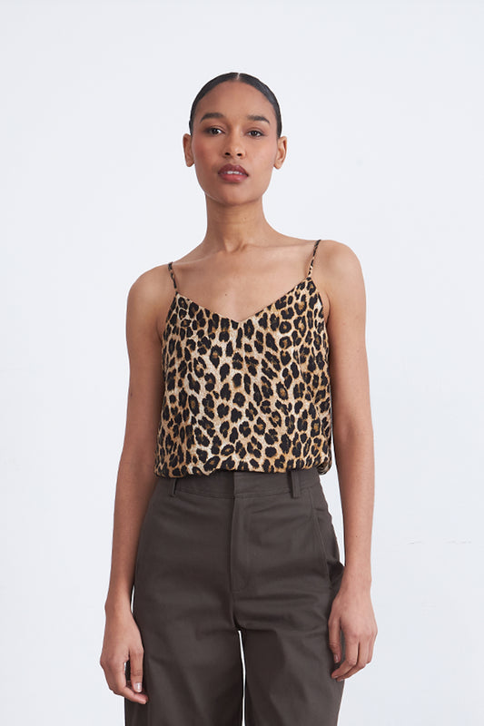 Top Pabilo Print Leopardo Café