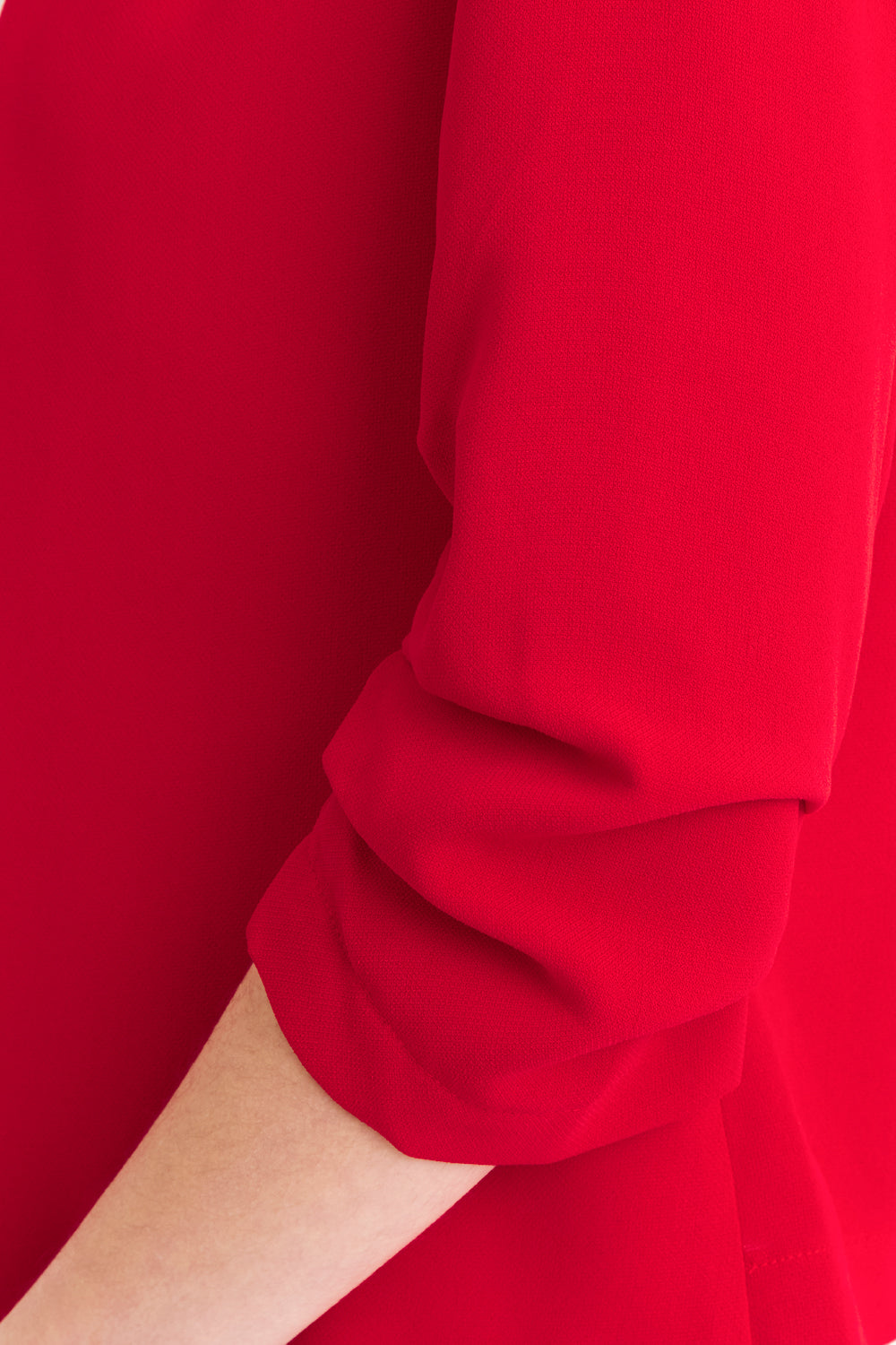 Blazer Cuello Sin Solapa Rojo