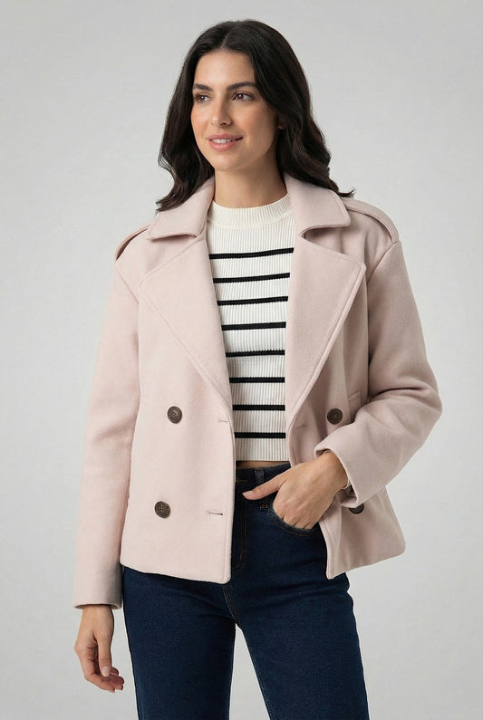 Abrigo Corto Beige