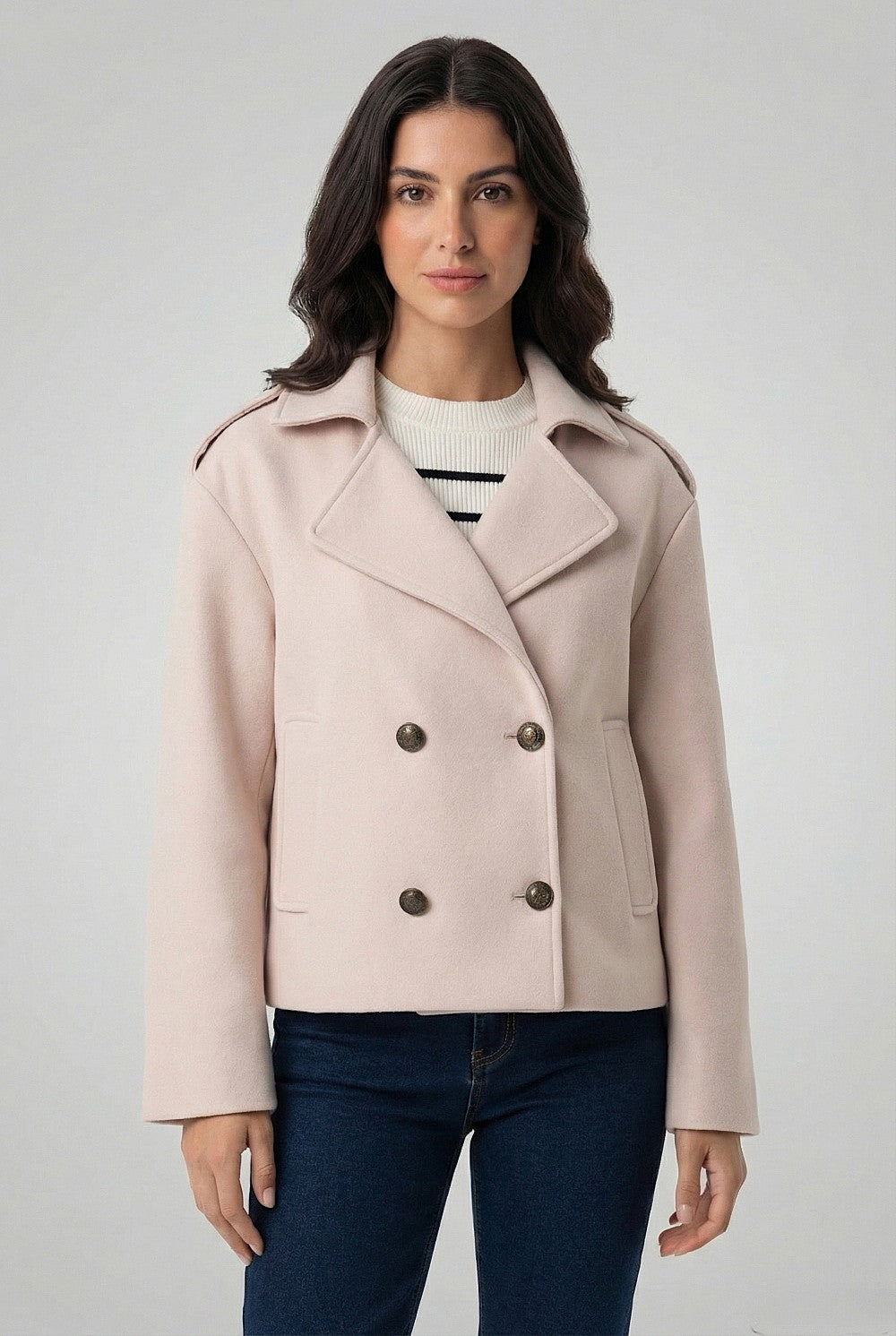Abrigo Corto Beige