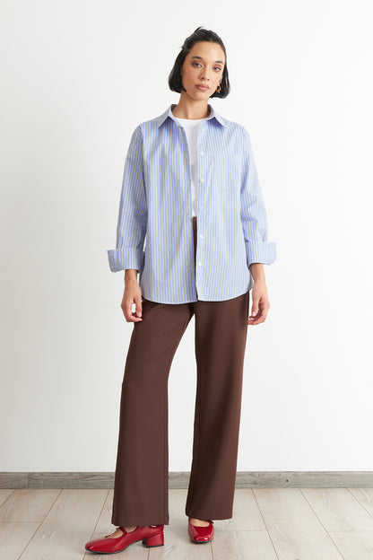 Camisa Rayas Celeste