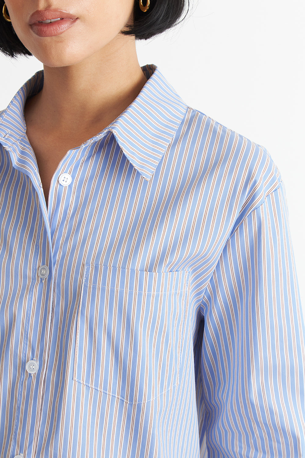 Camisa Rayas Celeste