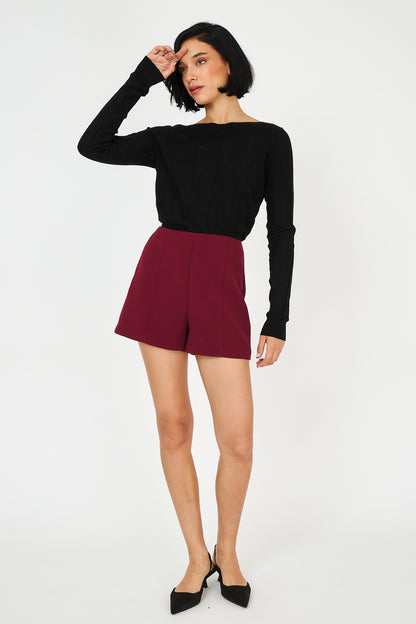 Sweater Cuello Bote Negro