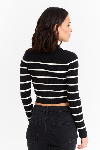 Sweater Rayas Negro