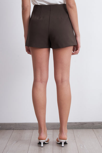 Short Básico Tiro Alto Mocca