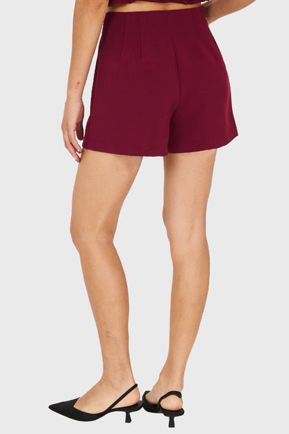 Short Básico Tiro Alto Burdeo