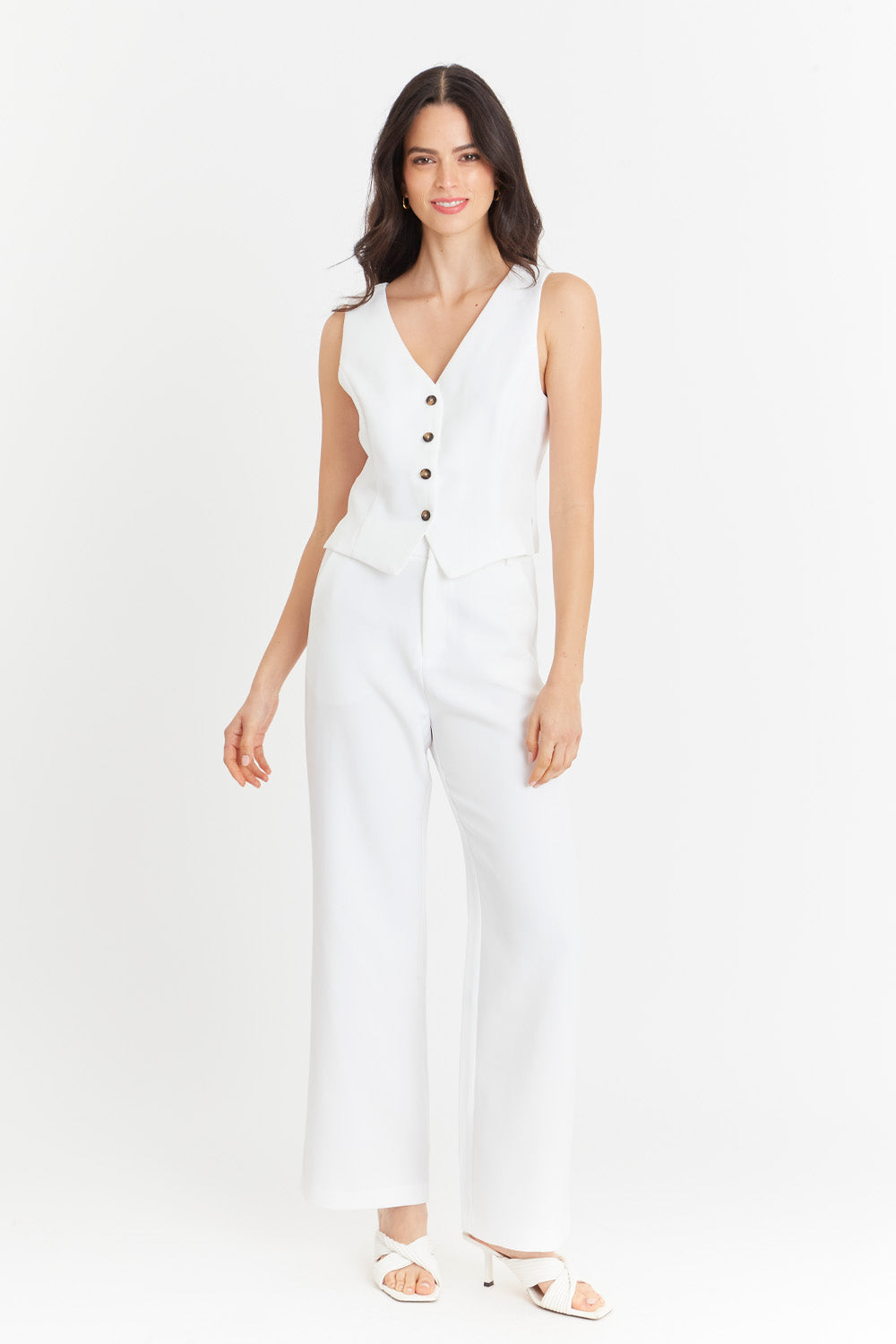 Gilet 4 Botones Blanco