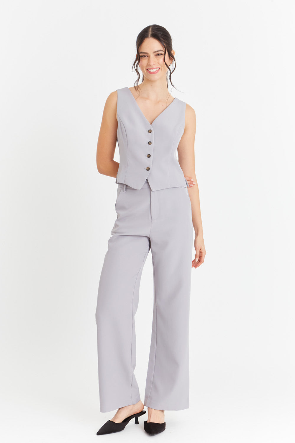 Gilet 4 Botones Gris