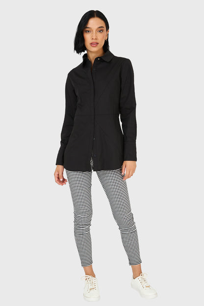 Camisa Básica Algodón Negro