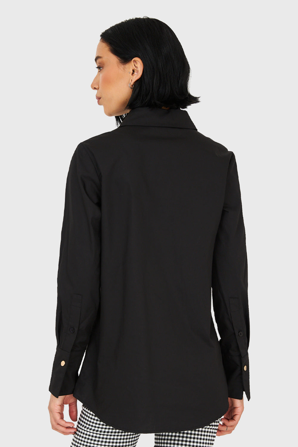 Camisa Básica Algodón Negro