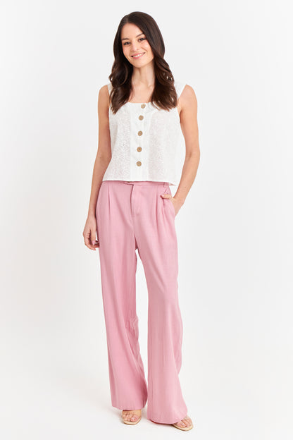 Pantalón Dos Botones Rosado