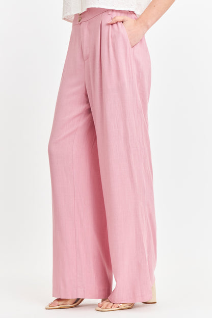 Pantalón Dos Botones Rosado